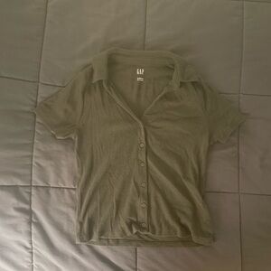 Gap Petite Button Front Polo